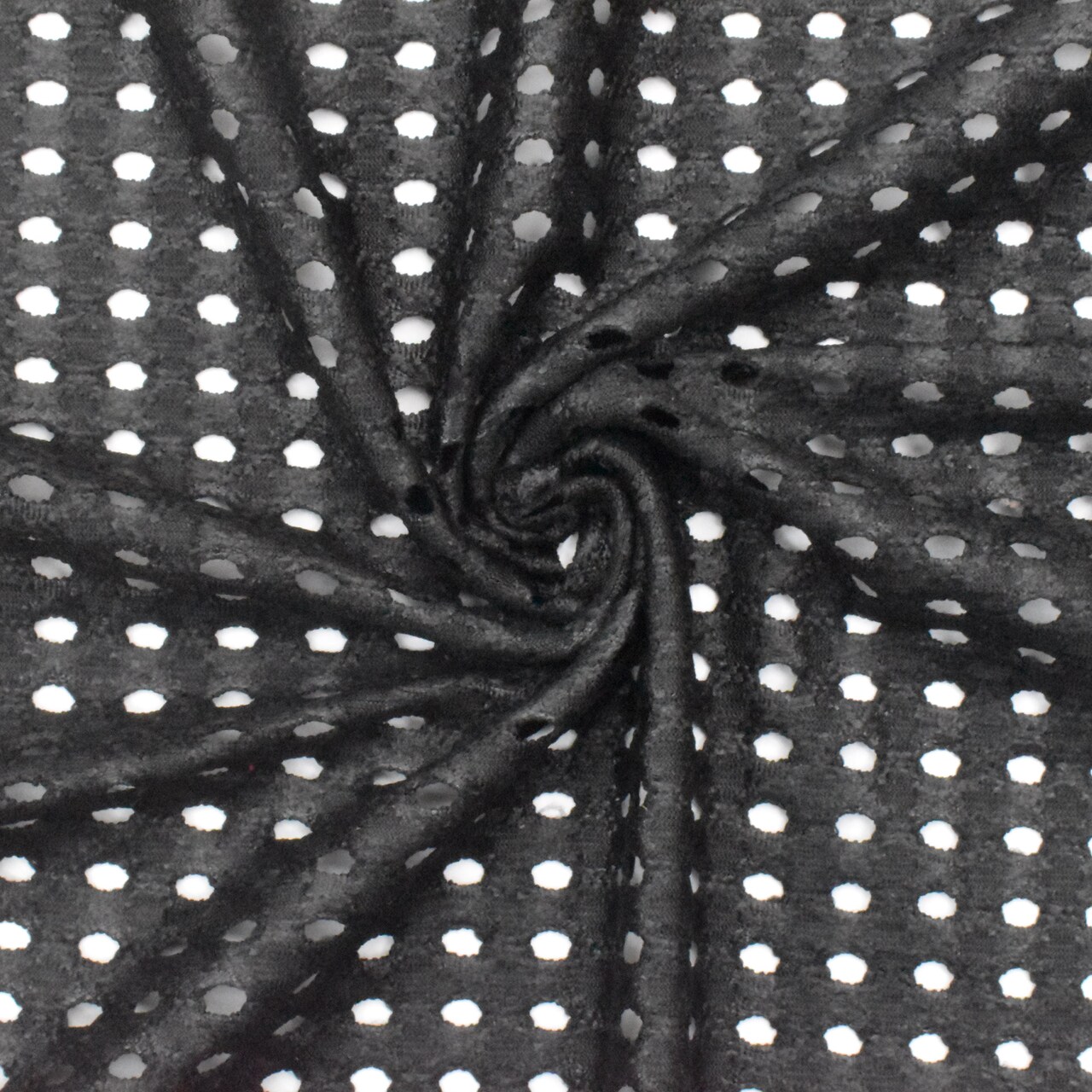 Oil Black Famous Maker Stretch Mesh Yoga Activewear Fabric By the Yard